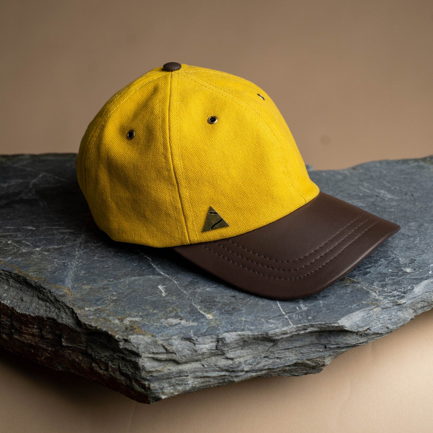 Fujikinbai Mānuka Baseball Cap - Leather & Brass