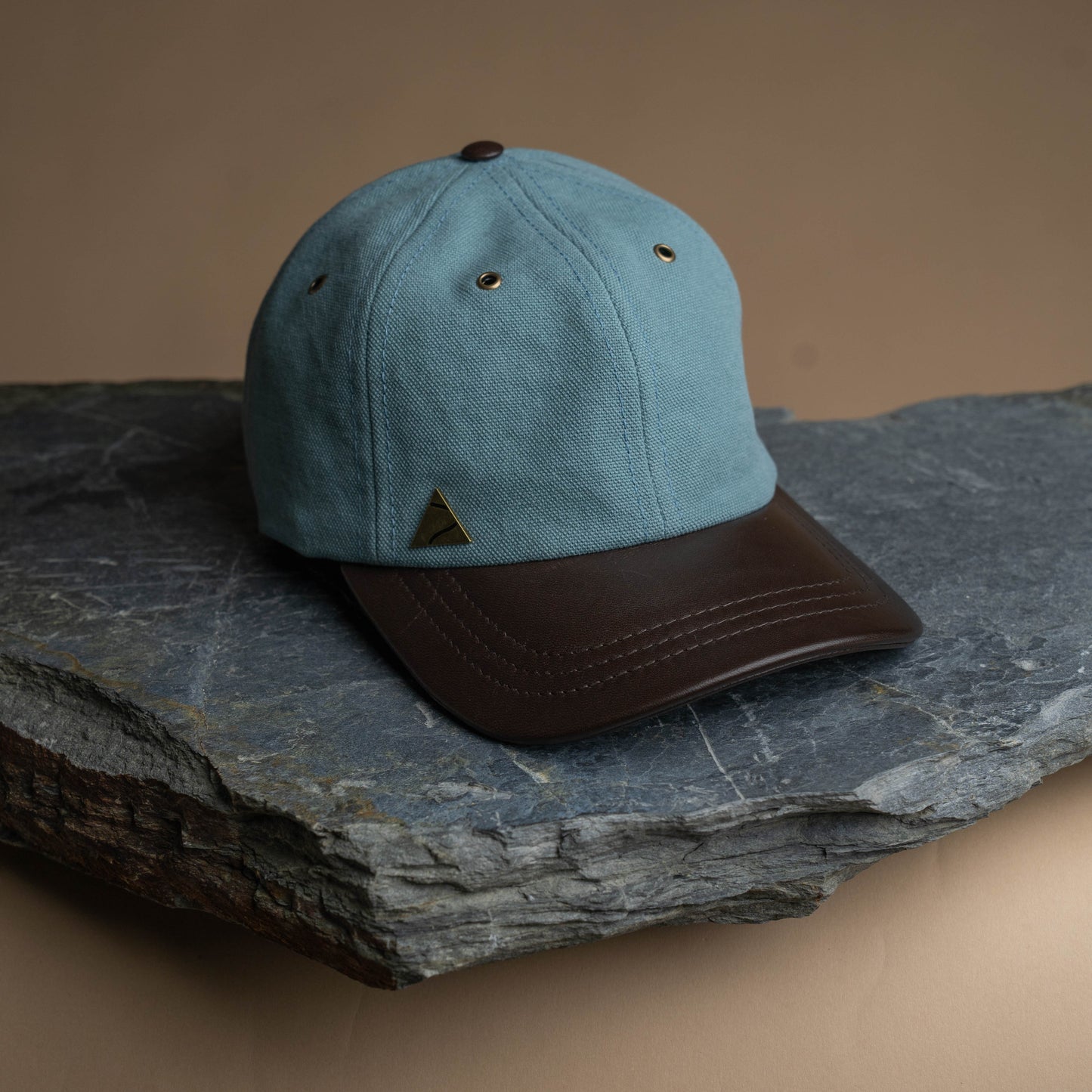 Fujikinbai Pacific Baseball Cap - Leather & Brass