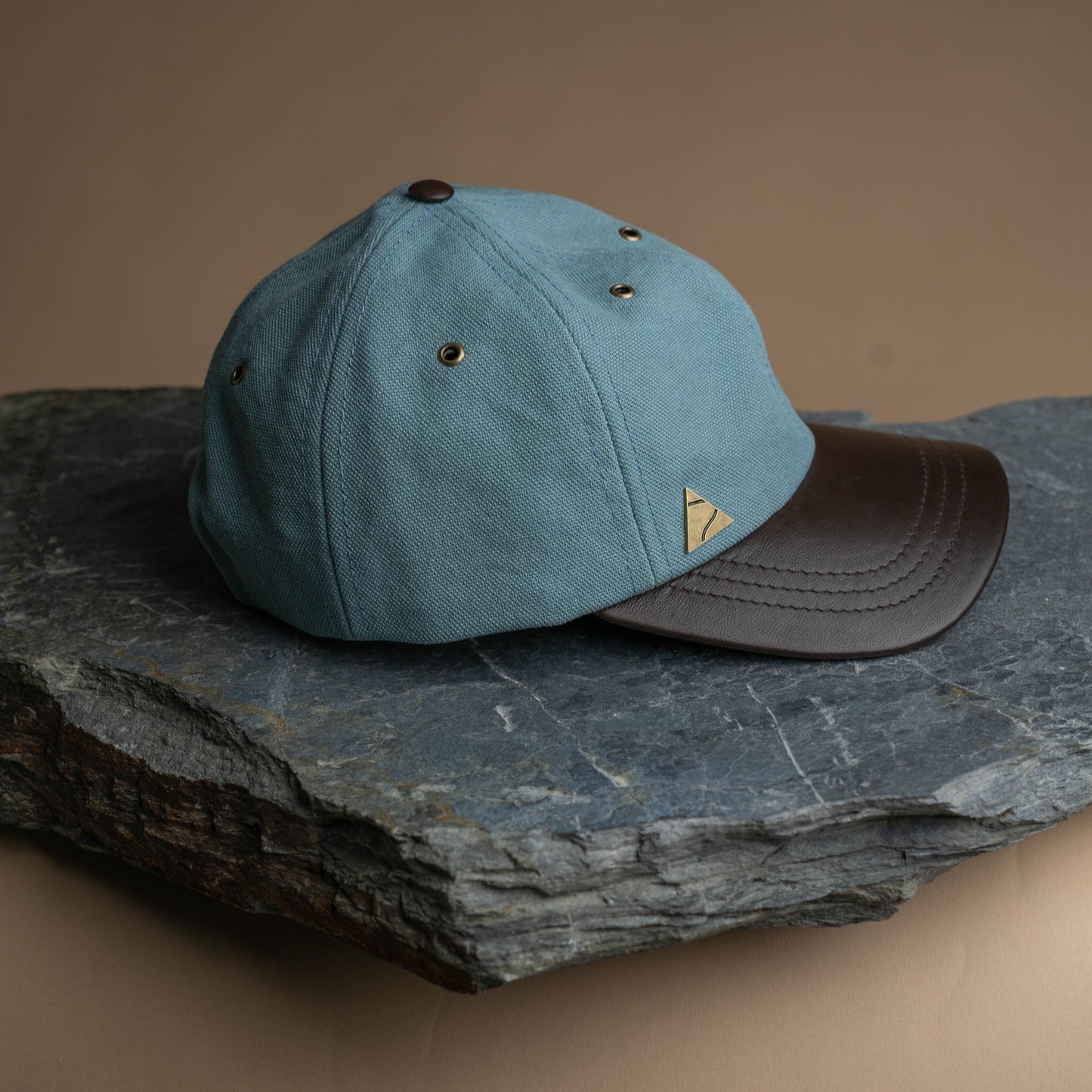Fujikinbai Pacific Baseball Cap - Leather & Brass