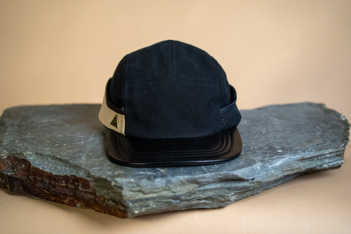 Ridgeline Utility Hat - Black X Stone with Leather
