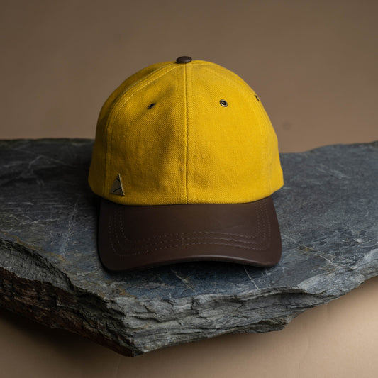 Fujikinbai Mānuka Baseball Cap - Leather & Brass