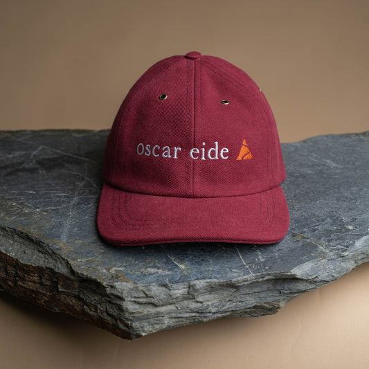 Fujikinbai Embroidered Cap - Burgundy