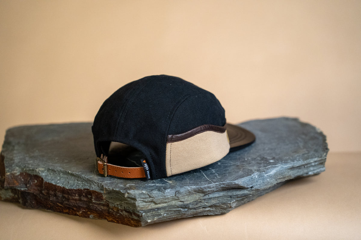 Ridgeline Utility Hat - Black X Stone with Leather