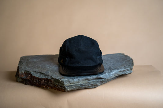 Ridgeline Utility Hat - Double Black with Leather