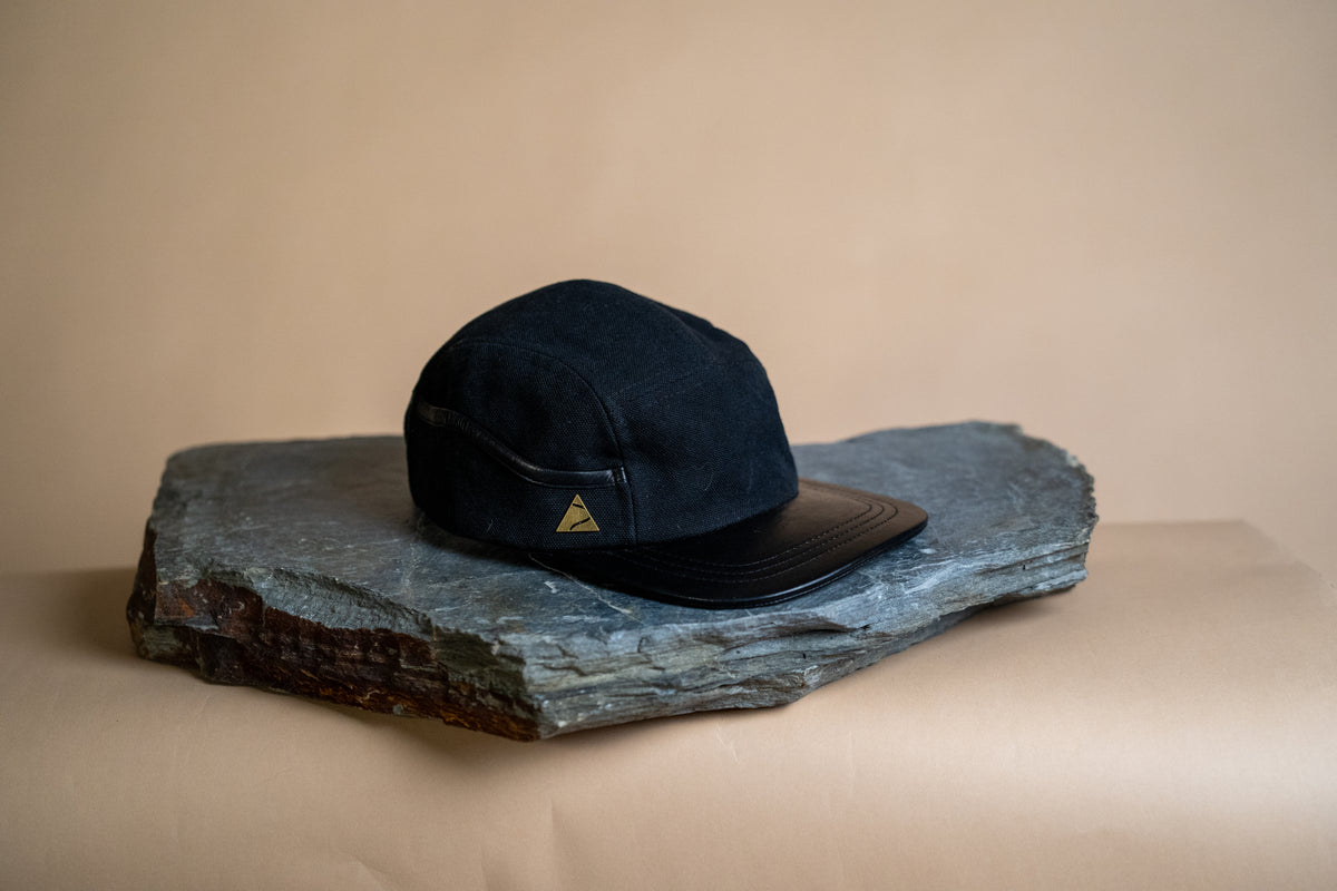 Ridgeline Utility Hat - Double Black with Leather