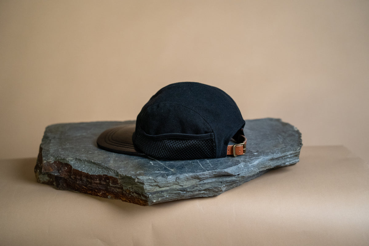 Ridgeline Utility Hat - Double Black with Leather