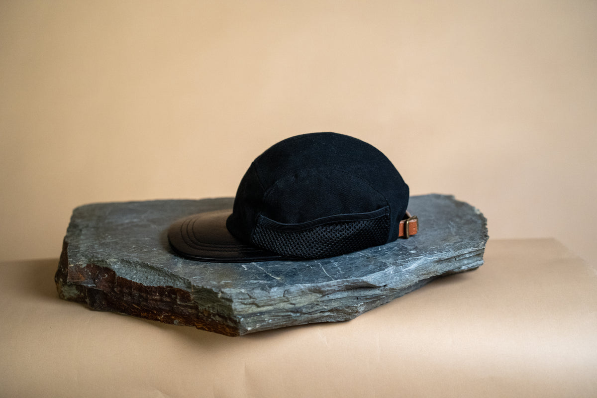 Ridgeline Utility Hat - Double Black with Leather