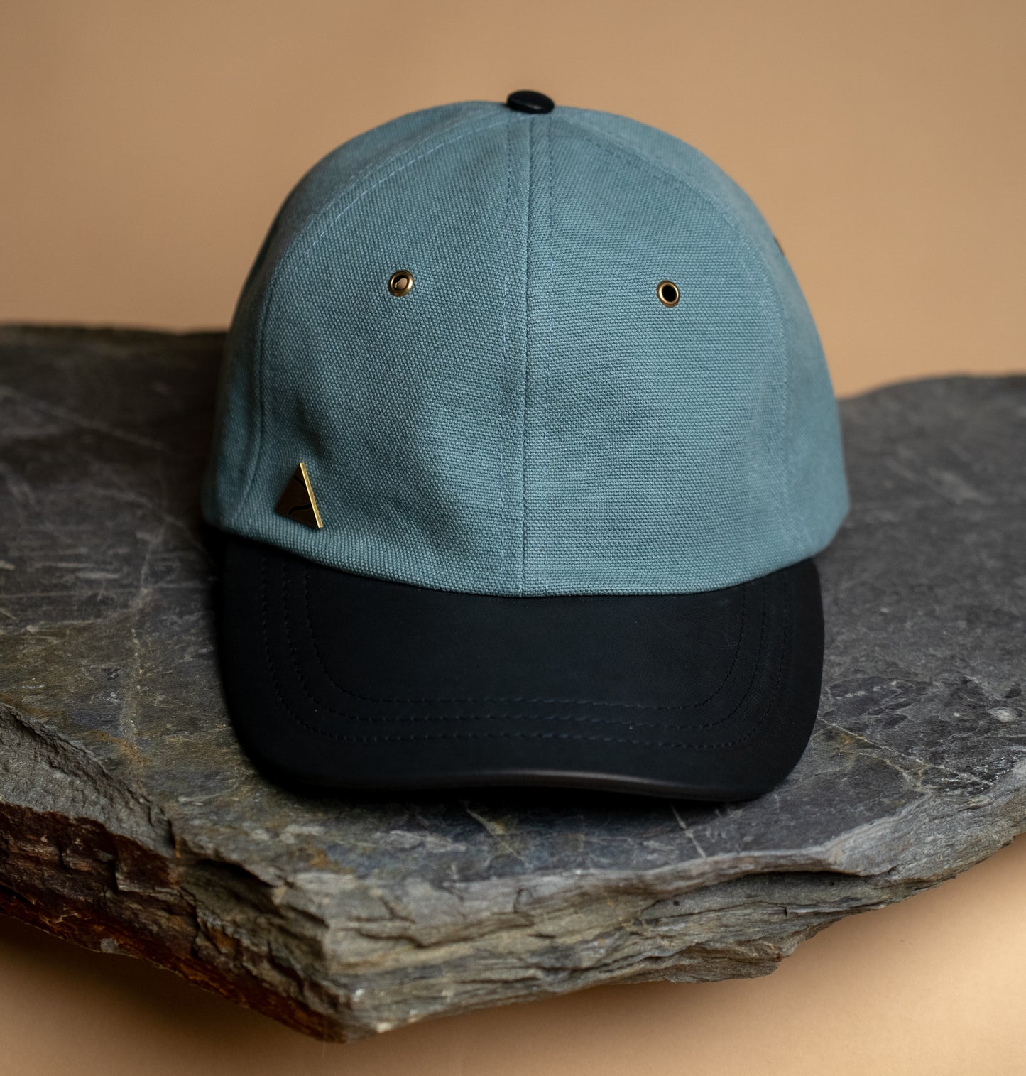 Fujikinbai Pacific Baseball Cap - Leather & Brass