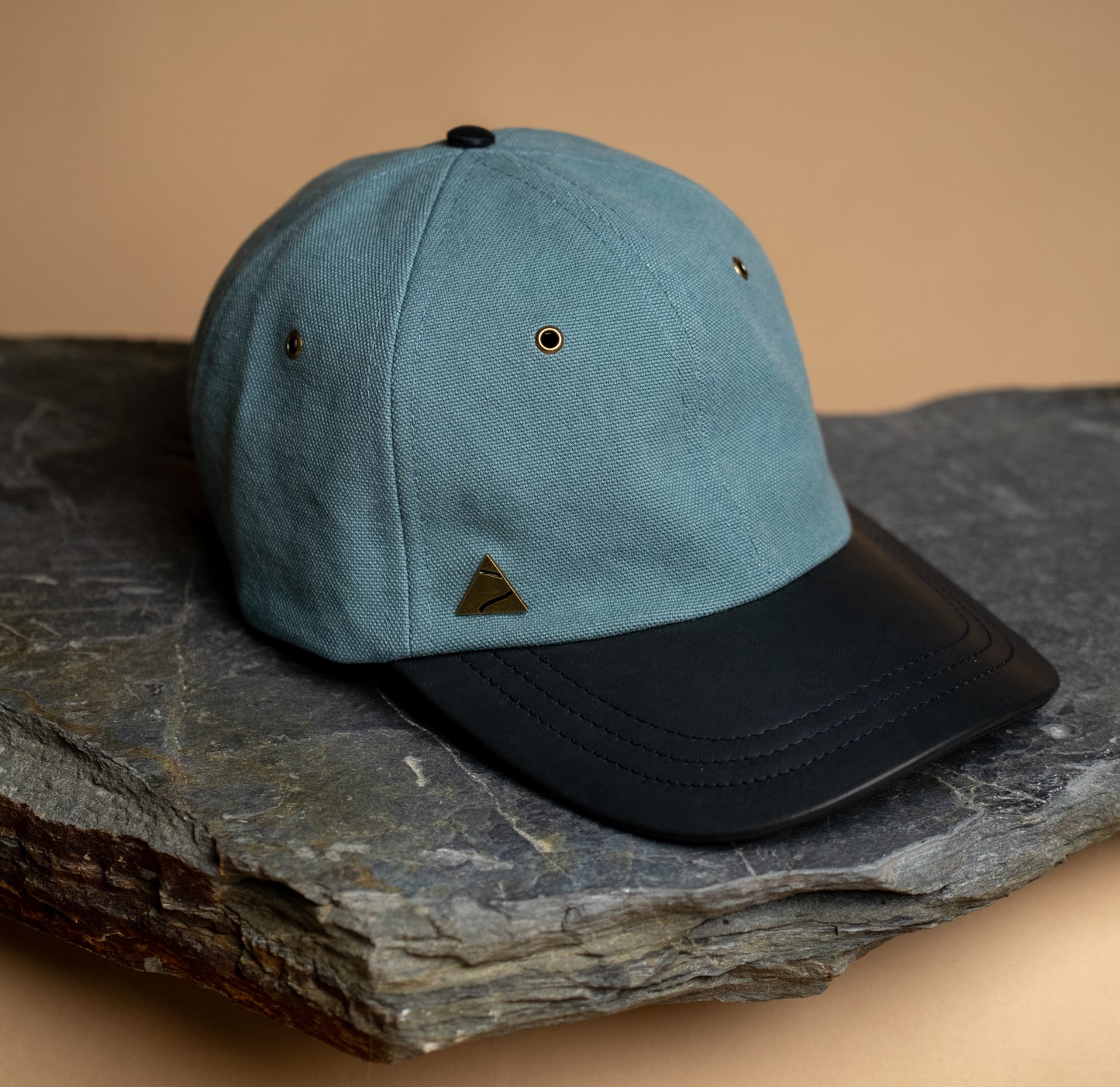 Fujikinbai Pacific Baseball Cap - Leather & Brass