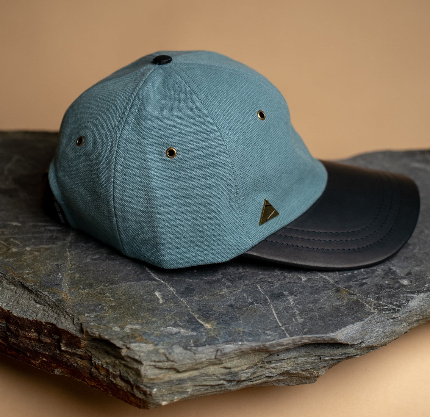 Fujikinbai Pacific Baseball Cap - Leather & Brass