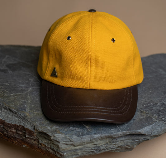Fujikinbai Double Mānuka Baseball Cap - Leather & Brass