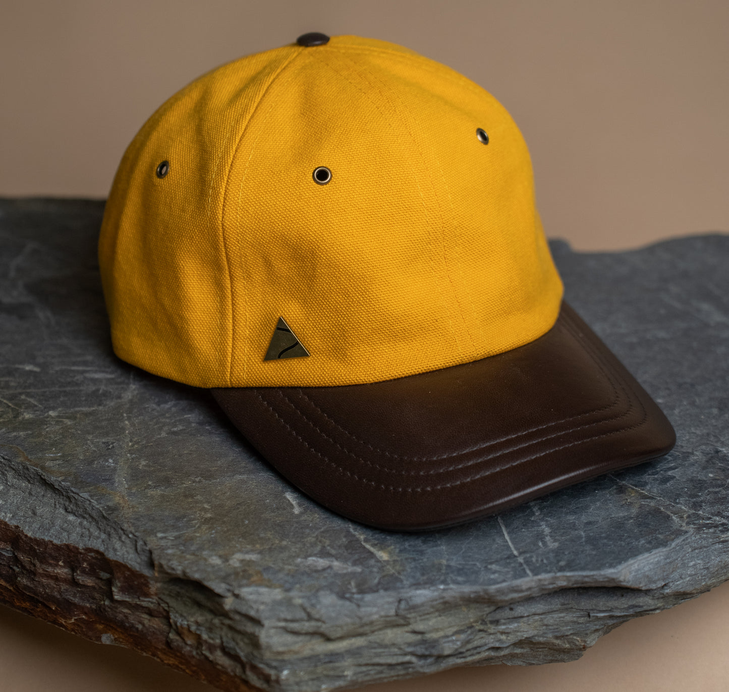 Fujikinbai Double Mānuka Baseball Cap - Leather & Brass