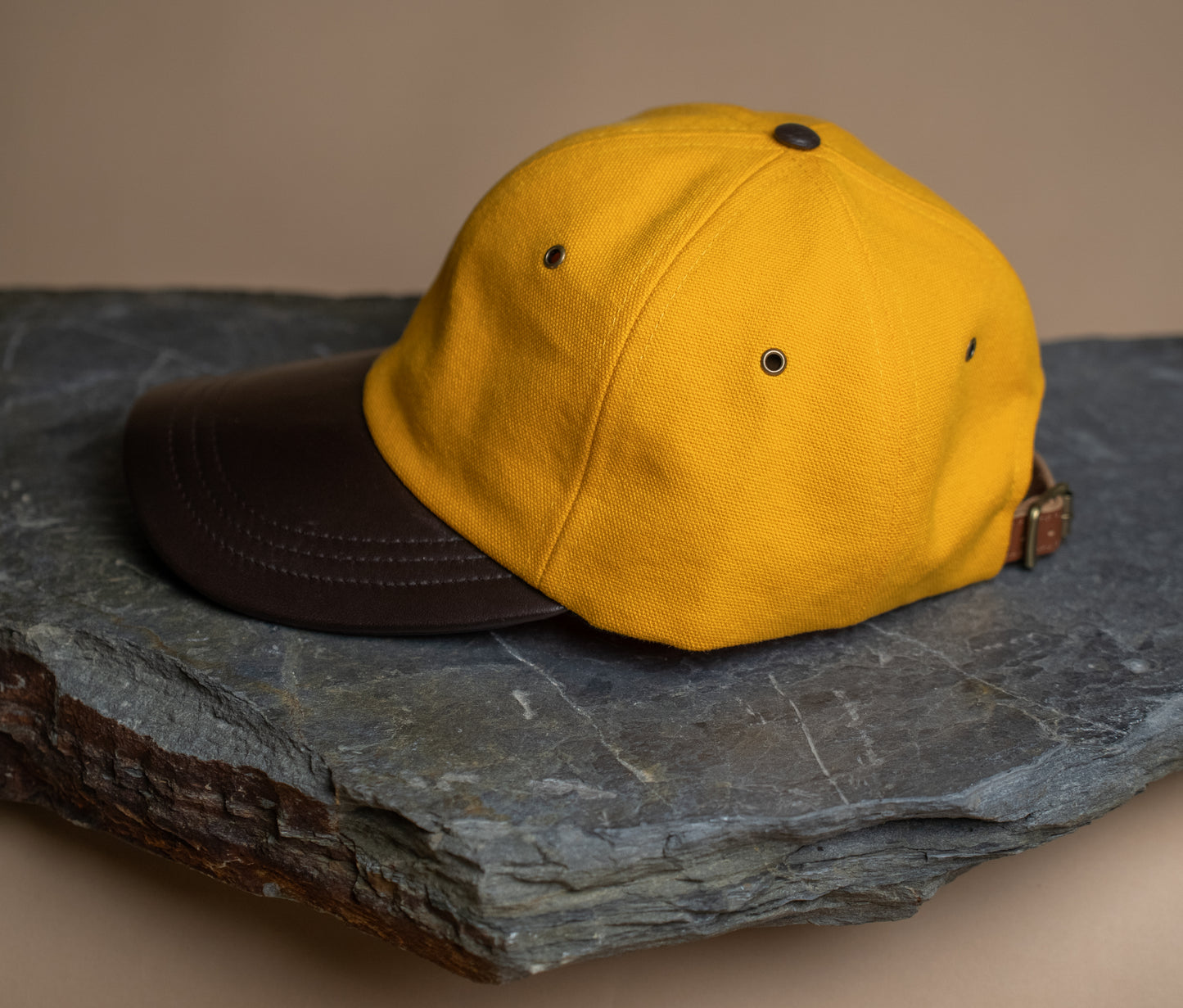 Fujikinbai Double Mānuka Baseball Cap - Leather & Brass