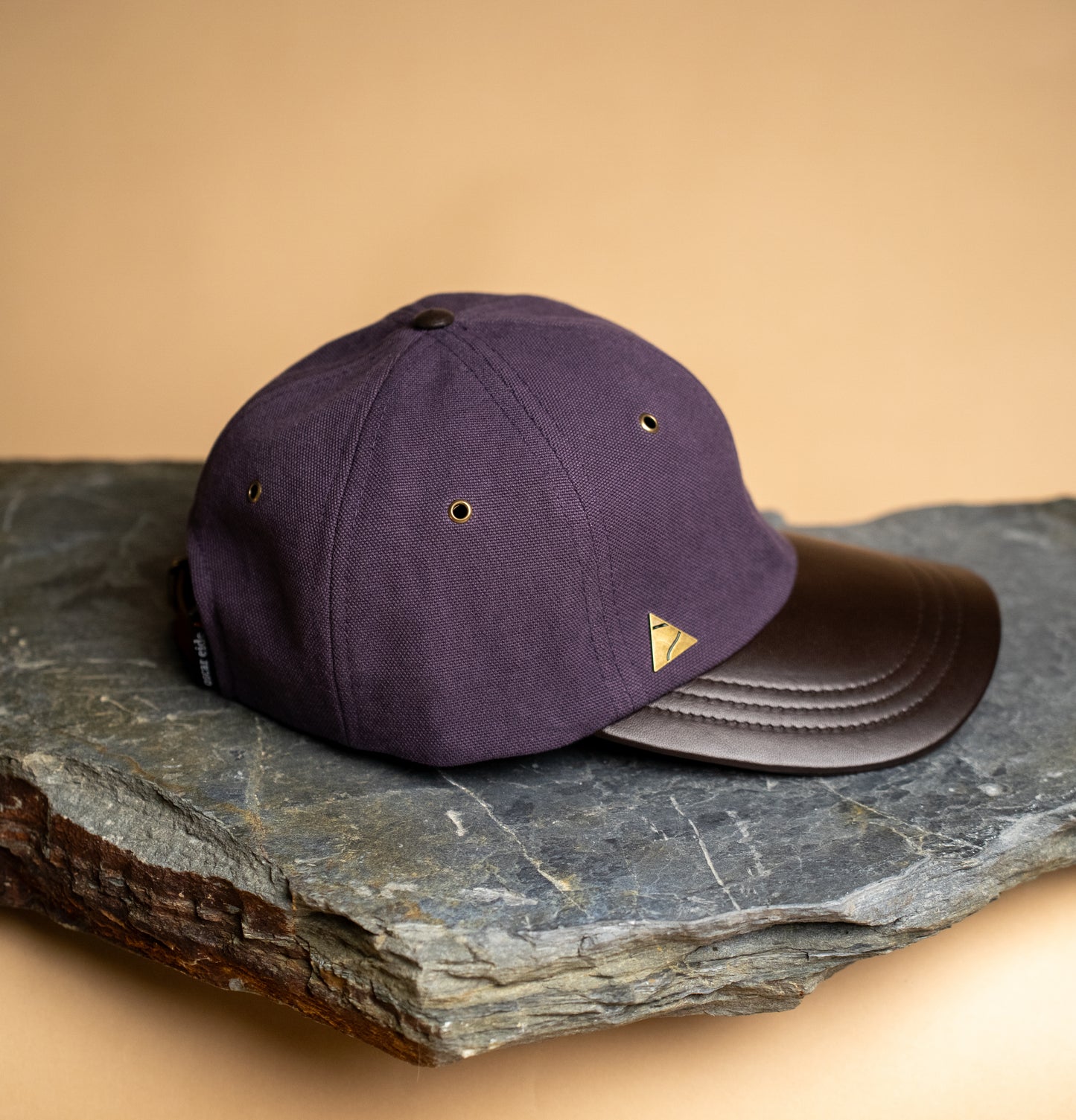 Fujikinbai Plum Purple Baseball Cap - Leather & Brass