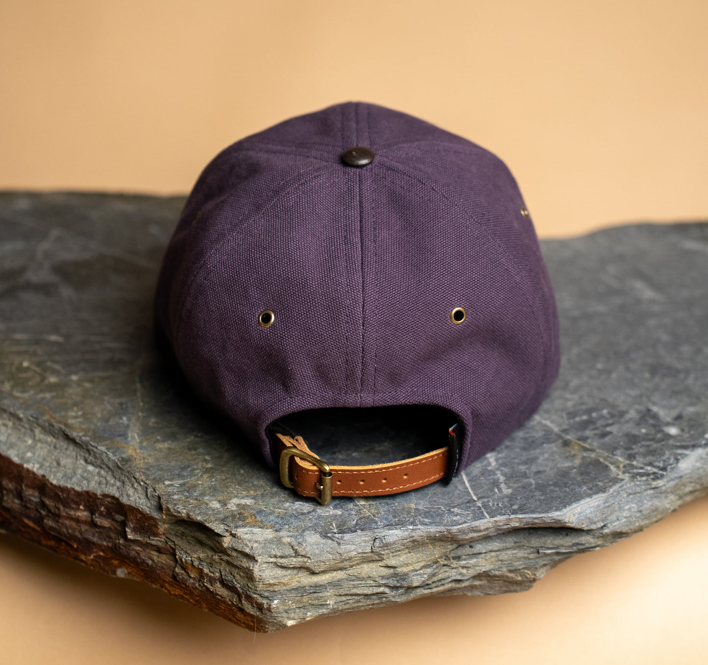 Fujikinbai Plum Purple Baseball Cap - Leather & Brass